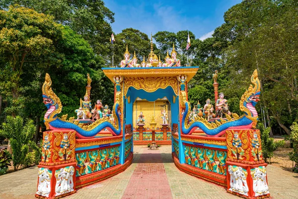 Koncept Cestování Krajiny Horní Pohled Antickou Architekturu Khmer Pagoda Hlavní — Stock fotografie