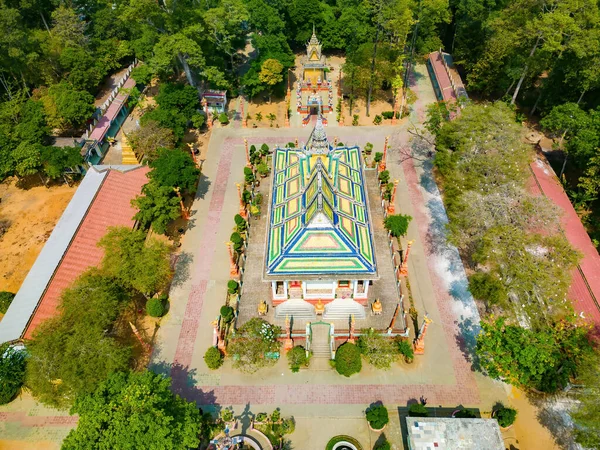 Koncept Cestování Krajiny Horní Pohled Antickou Architekturu Khmer Pagoda Hlavní — Stock fotografie