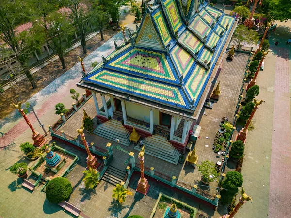 Resor Och Landskap Koncept Ovanifrån Ancient Khmer Pagoda Arkitektur Huvudsalen — Stockfoto