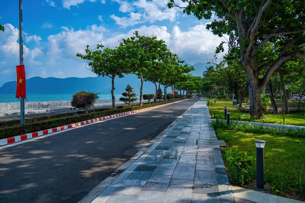 Slavná Silnice Která Vede Podél Pobřežních Hor Ostrově Con Dao — Stock fotografie