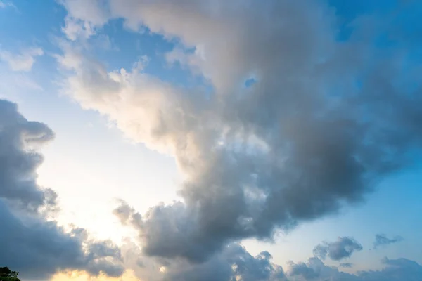 Beautiful View Blue Sky Clouds Sunrise Partly Cloudy Background Cloud — Fotografia de Stock