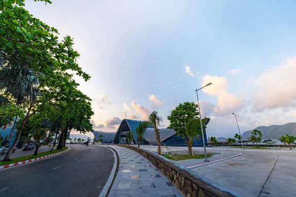 stock image New Con Dao Passenger Port. Express boat provided the transportation services in the Con Dao Island, Vietnam. Con dao Island and blue sky in