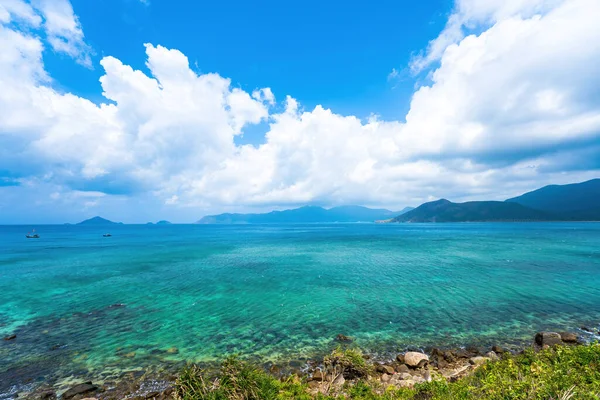 Panoramic Coastal Con Dao Island View Waves Coastline Clear Sky — Stock Photo, Image