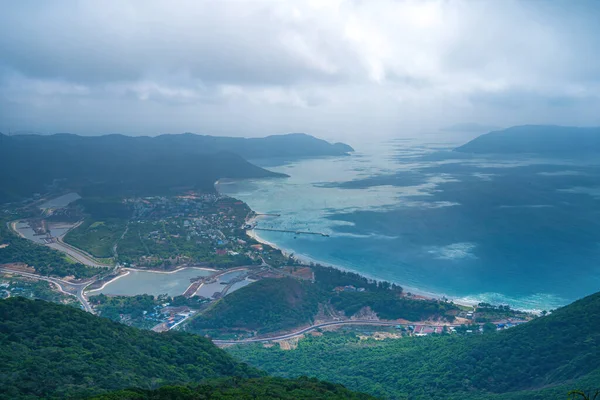 Panoramablick Auf Die Küste Der Insel Con Dao Von Oben — Stockfoto