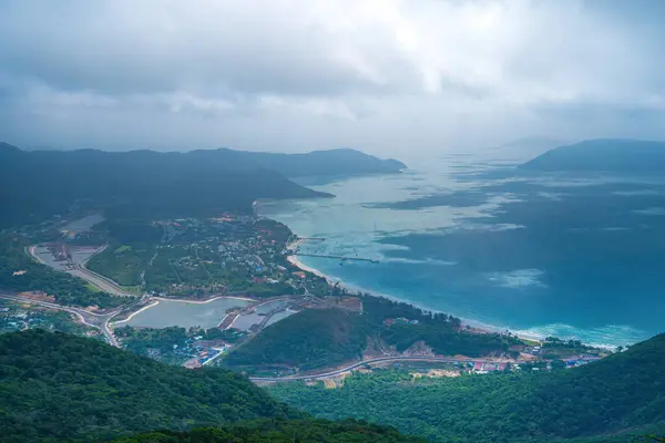 Panoramablick Auf Die Küste Der Insel Con Dao Von Oben — Stockfoto