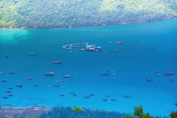 Panoramik Kıyı Kıyı Şeridi Con Dao Adası Yukarıdan Dalgalar Kıyı — Stok fotoğraf