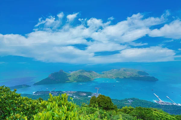 Top Pohled Panoramatický Pobřežní Con Dao Ostrov Pohled Shora Vlnami — Stock fotografie