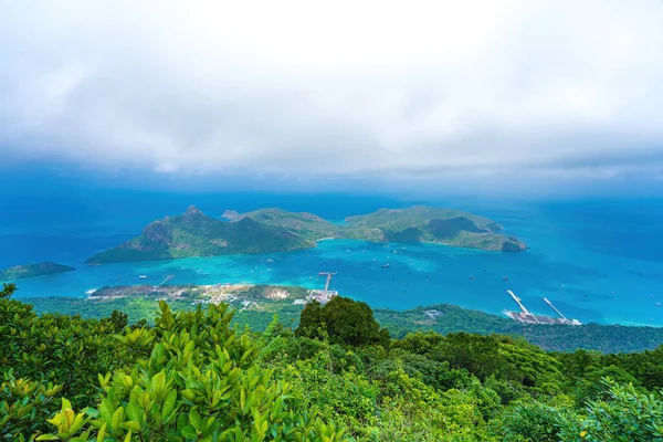 Vista Dall Alto Vista Panoramica Sull Isola Costiera Con Dao — Foto Stock