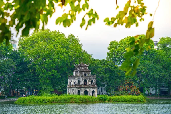 Hoan Kiem Lake Guom Lub Miecza Jeziora Centrum Hanoi Czystego — Zdjęcie stockowe
