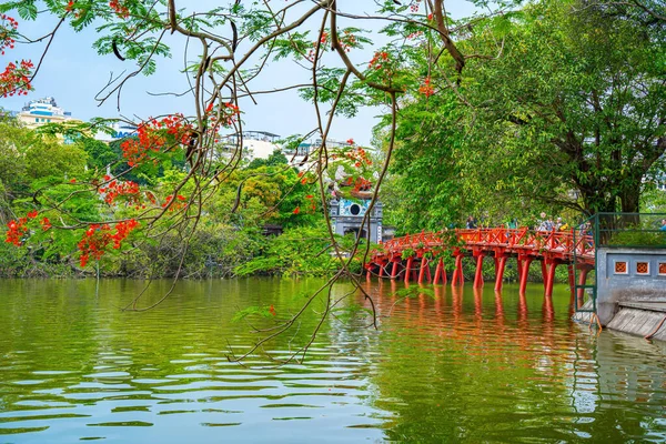 Noi Vietnam Mai 2023 Rote Brücke Die Huc Brücke Hoan — Stockfoto