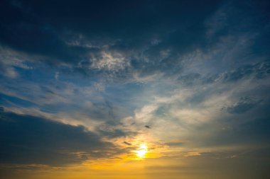 Background cloud summer. Cloud summer. Sky cloud cinematic. Natural sky beautiful and cinematic sunset texture background
