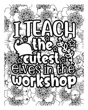 Mutlu Cadılar Bayramı - el yazısı - tebrik kartları için el yazısı. Ve motive edici ve ilham verici renklendirme sayfası.