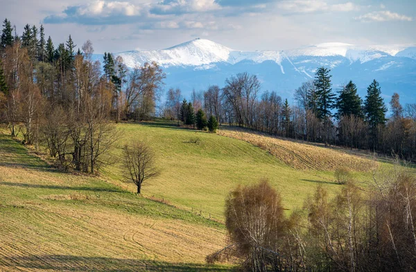 Amazing Landscape Karkonosze Mountains Hills Poland — Stock Photo, Image
