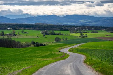 spring in Kaczawskie mountains in Poland clipart