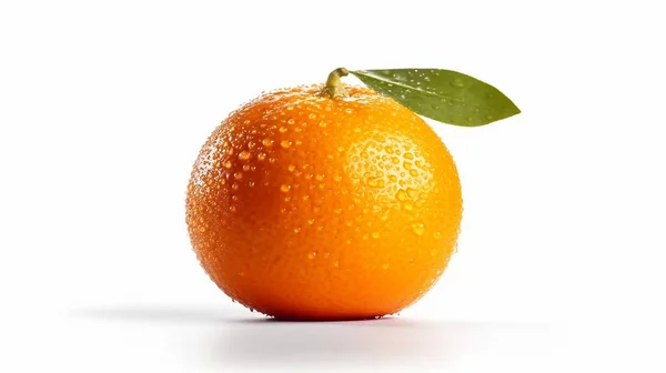 Świeże Dojrzałe Pomarańcze Izolowane Białym Tle — Zdjęcie stockowe