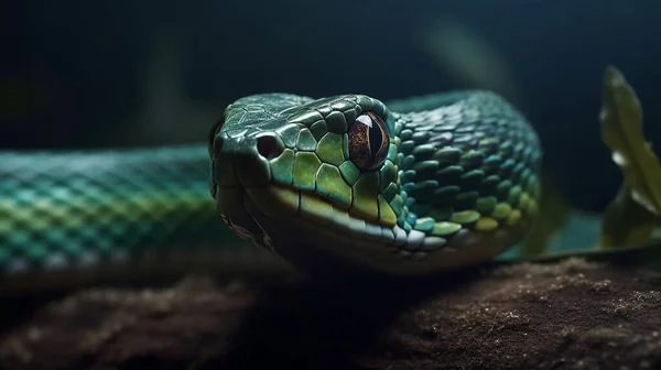 Primer Plano Una Serpiente — Foto de Stock