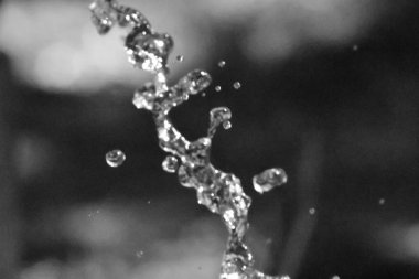 Water in motion stopped bokeh