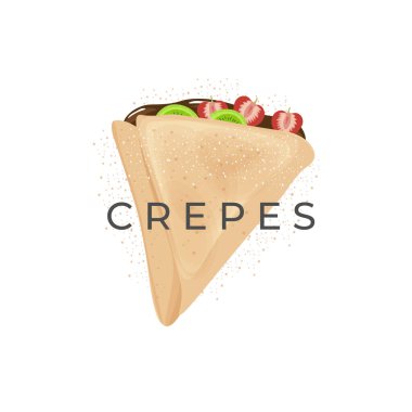 Food Illustration Of Crepes Suitable For Breakfast With Healthy Fruit Fillings
