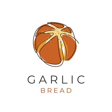 Kore Sarımsaklı Ekmek Hattı Sanat İllüstrasyon Logosu