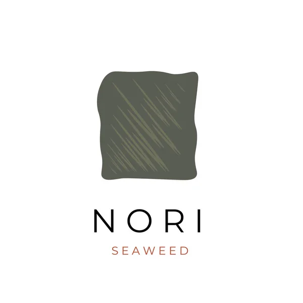 Seaweed Nori Abstract Simple Illustration Logo — Stockvector