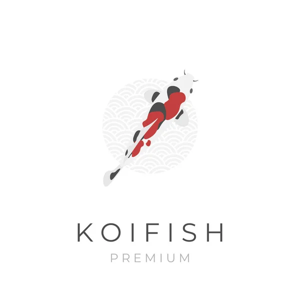 Beautiful japanese koi fish vector illustration logo