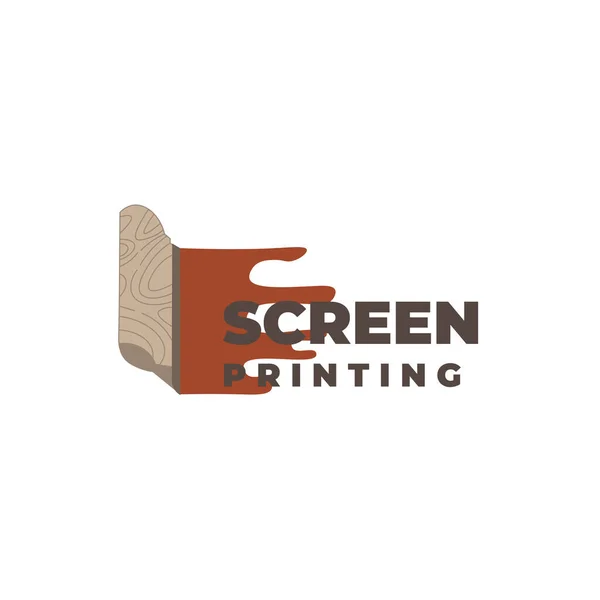 Screen Printing Vector Logo Illustration — Stockvector