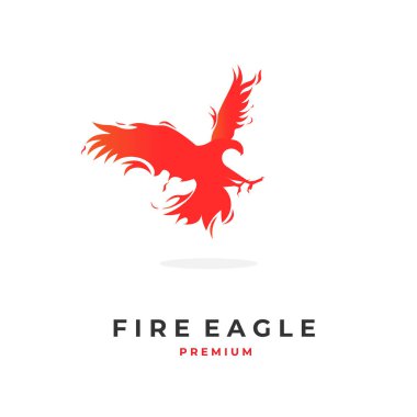 Fire eagle abstract illustration logo