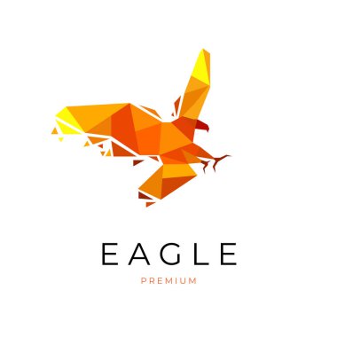 Eagle gradient geometric illustration logo