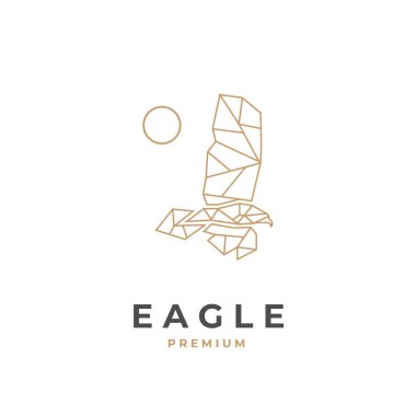 Flying eagle geometric illustration logo