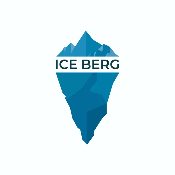 Simple Iceberg Illustration Vector Logo — Stockový vektor
