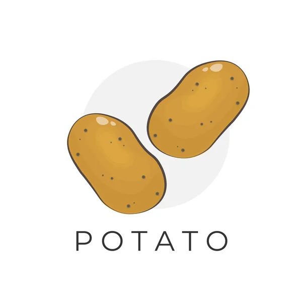 Φρέσκο Λογότυπο Εικονογράφησης Καρτούν Πατάτας Tuber — Διανυσματικό Αρχείο