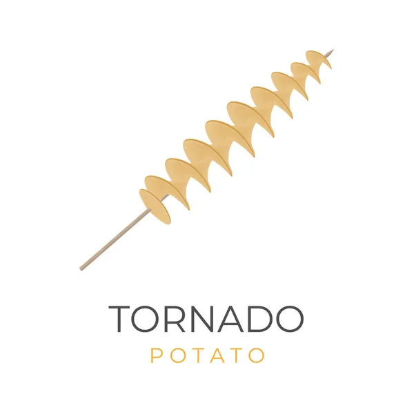 음식의 Logo Hweori Gamja Tornado Potato — 스톡 벡터