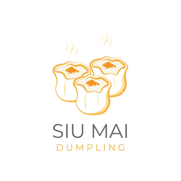 Shumai Siu Mai Siomai Simple Line — стоковый вектор