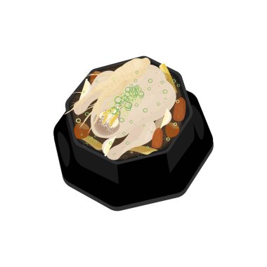 Samgyetang Ginseng Tavuk Çorbası 'nın İllüstrasyon Logosu