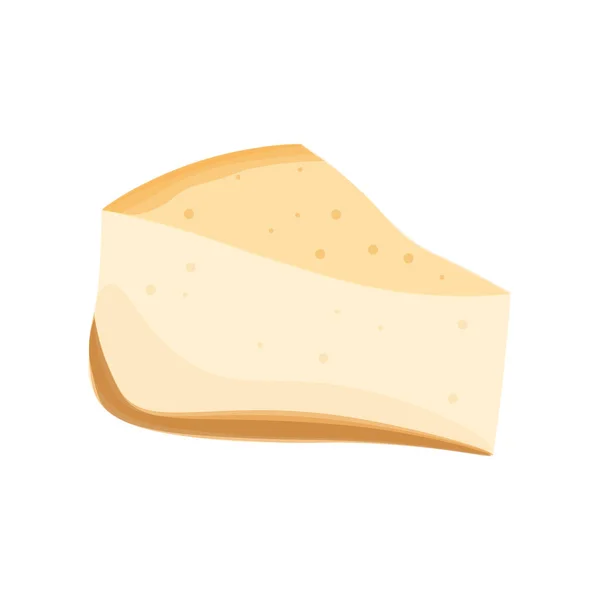 Soft Slice Cheese Cake Vector Illustratie Logo — Stockvector