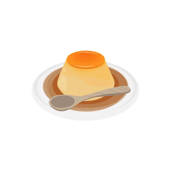 Logo Purin Japanese Custard Pudding Illustration Prêt Manger — Image vectorielle