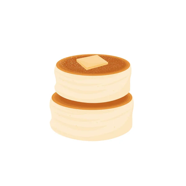 Delicious Japanese Souffle Pancakes Vector Illustration Logo — Stock Vector