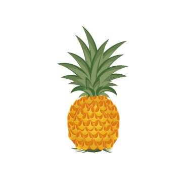 Tatlı ve Taze Bal Ananas Vektörü İllüstrasyon Logosu