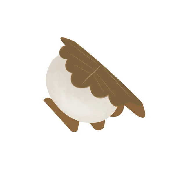おいしい柏餅ベクターイラストロゴ — ストックベクタ