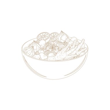 Seblak Çizgisi Sanat Vektörü İllüstrasyon Logosu