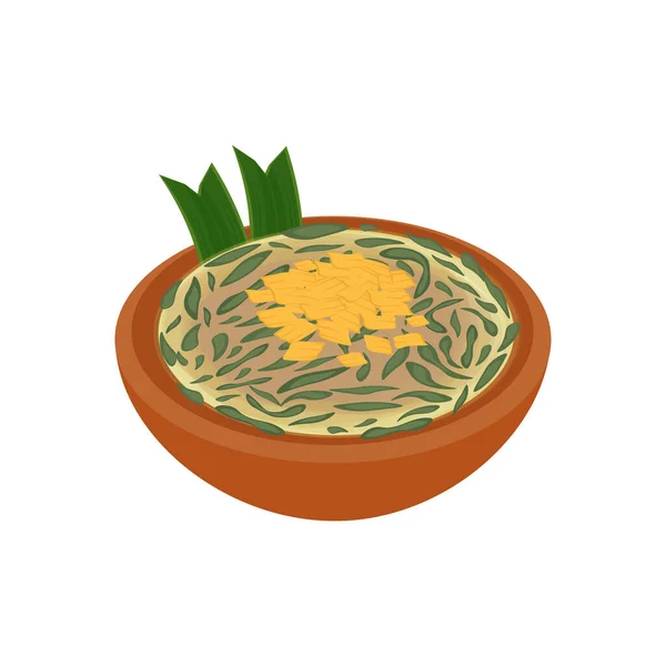 Indonesian Traditional Food Dawet Ayu Illustration Logo — Stock Vector
