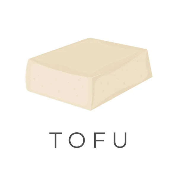 Logo Ilustrace Sojového Tofu — Stockový vektor