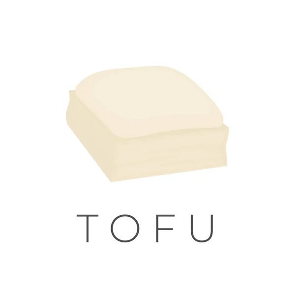 Логотип Fresh Soybean Tofu Illustration — стоковый вектор