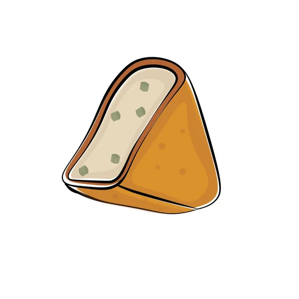Baso Tofu Oder Tahu Bakso Cartoon Vector Illustration Logo — Stockvektor