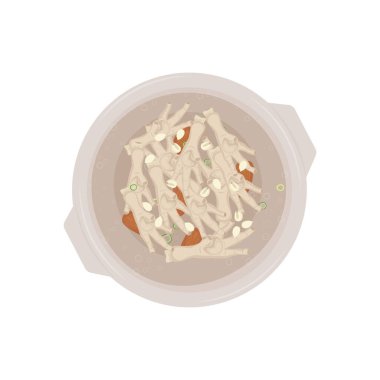 Lezzetli Tavuk Ayakları Çorba İllüstrasyon Logosu