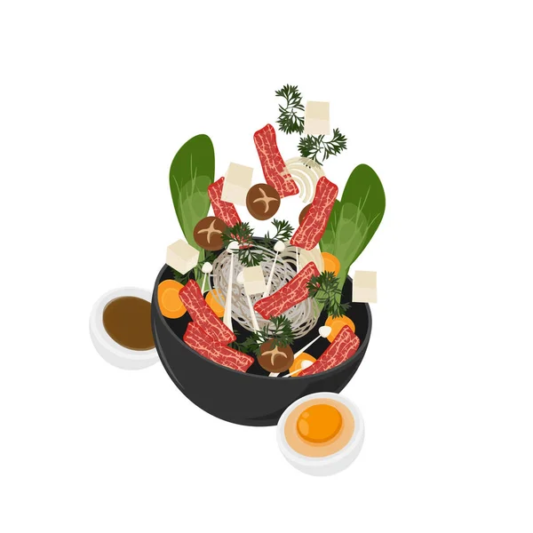 Λογότυπο Εικονογράφησης Sukiyaki Ready Serve — Διανυσματικό Αρχείο