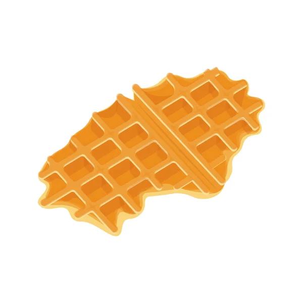 Croissant Waffle Croffle Vector Illustration Logo - Stok Vektor
