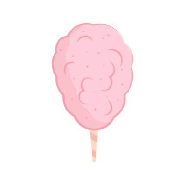 Pembe Pamuk Şeker Çizgi Film Logosu