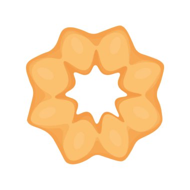 Mochi Donut Basit Vektör İllüstrasyon Logosu