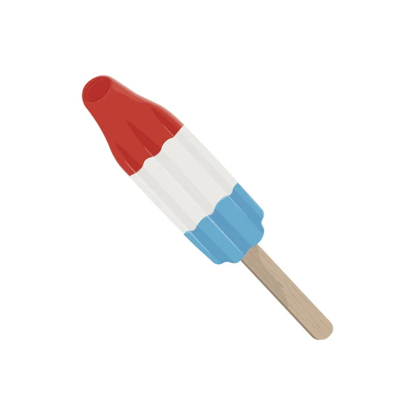 Bomb Pop Ice Popsicle Illustration Logo — Stock Vector